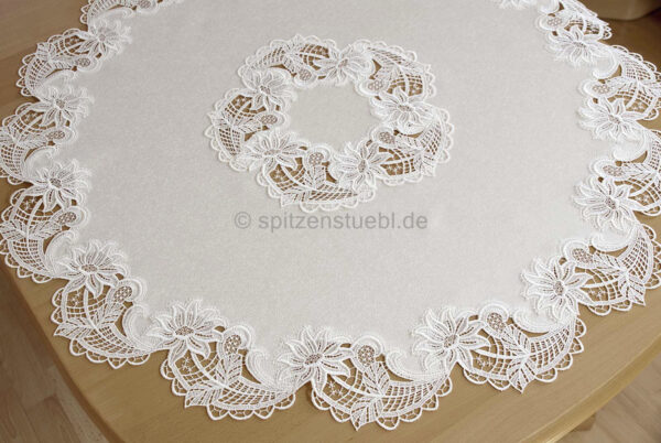 Tischdecken Plauener Spitze rund