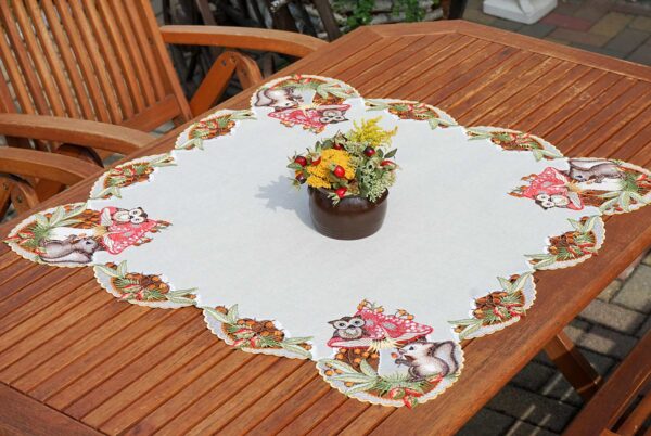 Tischdecke Plauener Spitze Herbst 80x80 cm