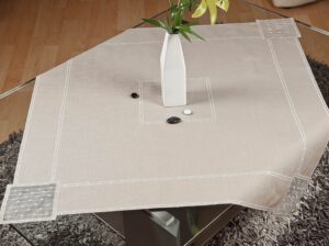 Moderne Plauener Spitze Tischdecke 85x85 cm
