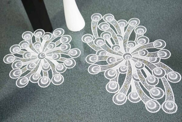 moderne plauener spitze spitzendeckchen pfauenauge 30 cm rund vollspitze